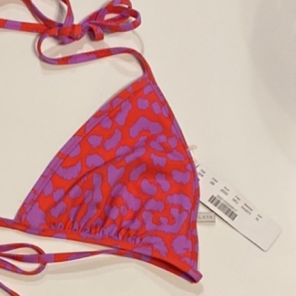 NWT JCrew XL top L bottom cheetah triangle string bikini ties “Playa” - Picture 3 of 10